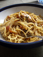 カレー風味のスパゲッティ