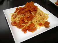 トマト系スパゲッティ